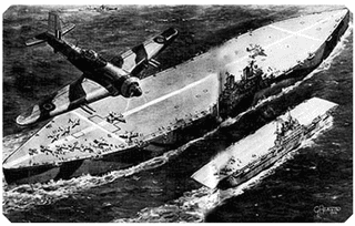 Illustration for article titled Winston Churchill's plan to fight Nazis with massive aircraft carriers made from ice